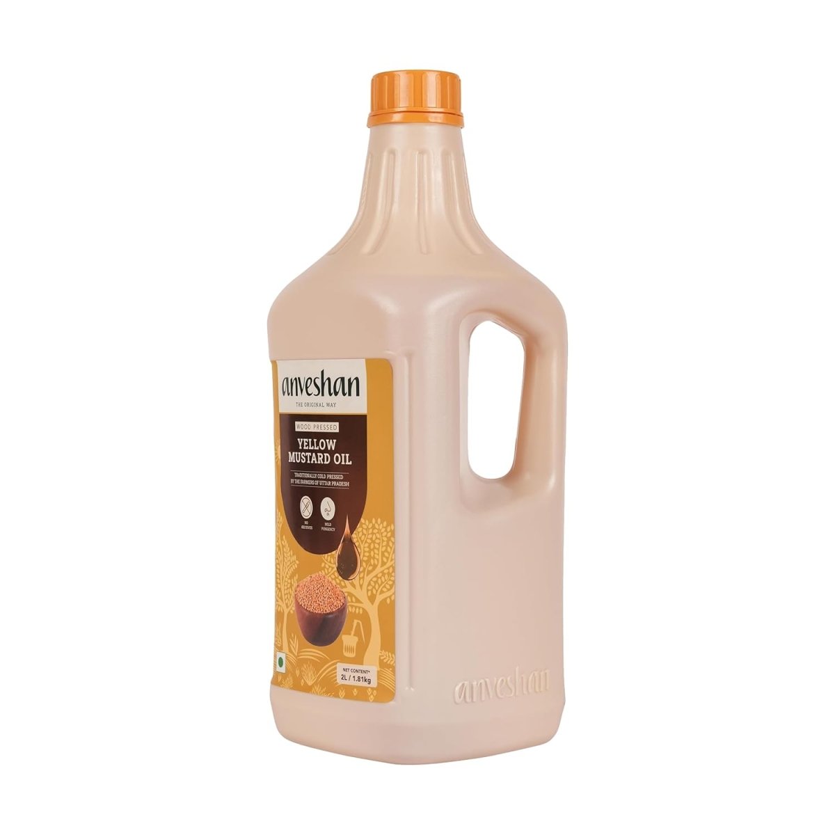 Anveshan Wood Pressed Yellow Mustard Oil - Swadesiicart