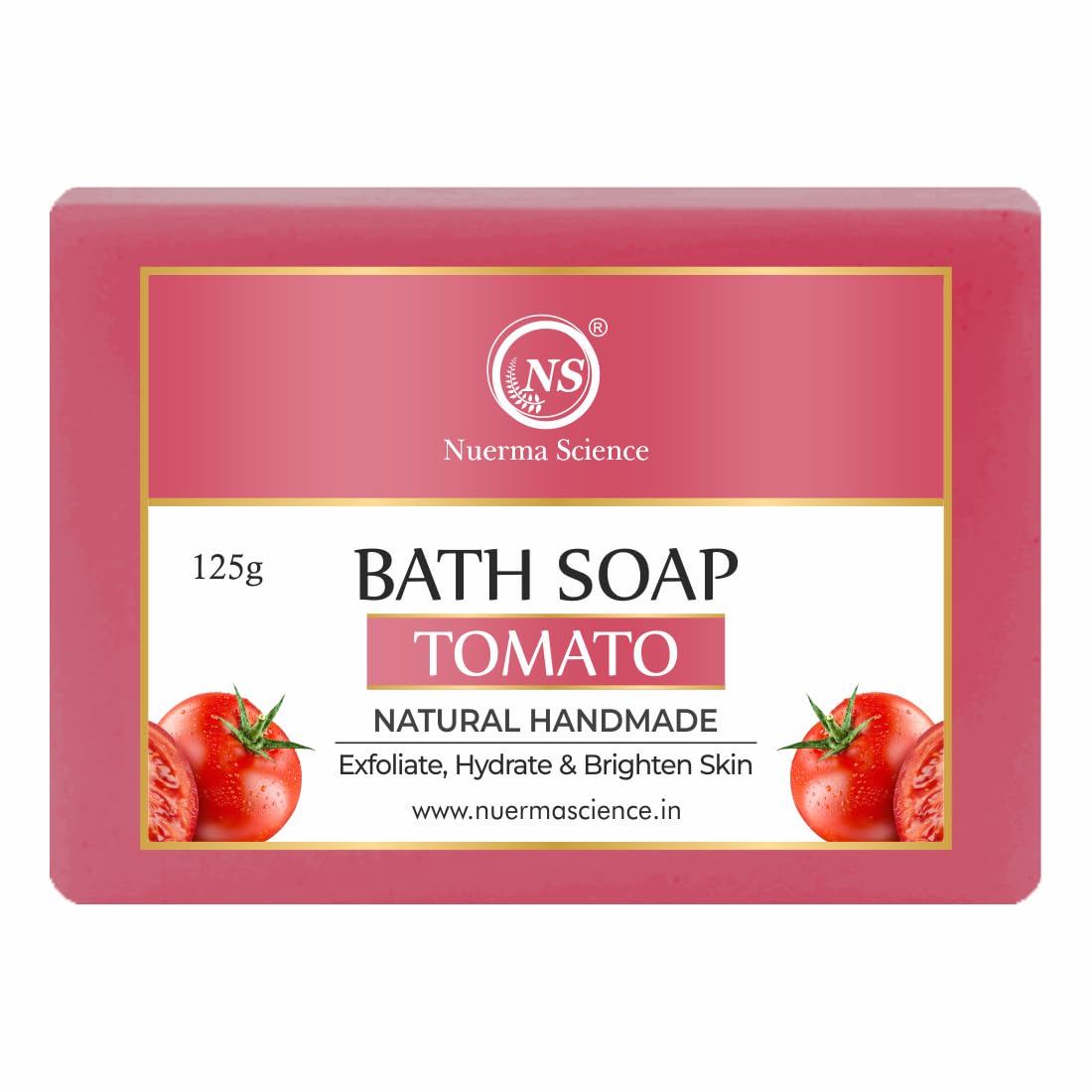 Nuerma Science Tomato Bath Soap | Exfoliate, Hydrate & Brighten Skin | Swadesiicart