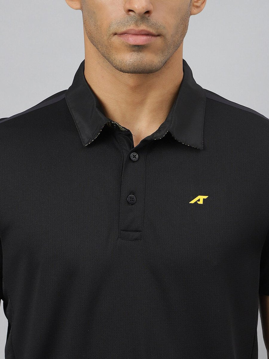 Alcis Men Train-Tech Anti-Static Slim-Fit Training Polo T-Shirt | Swadesiicart