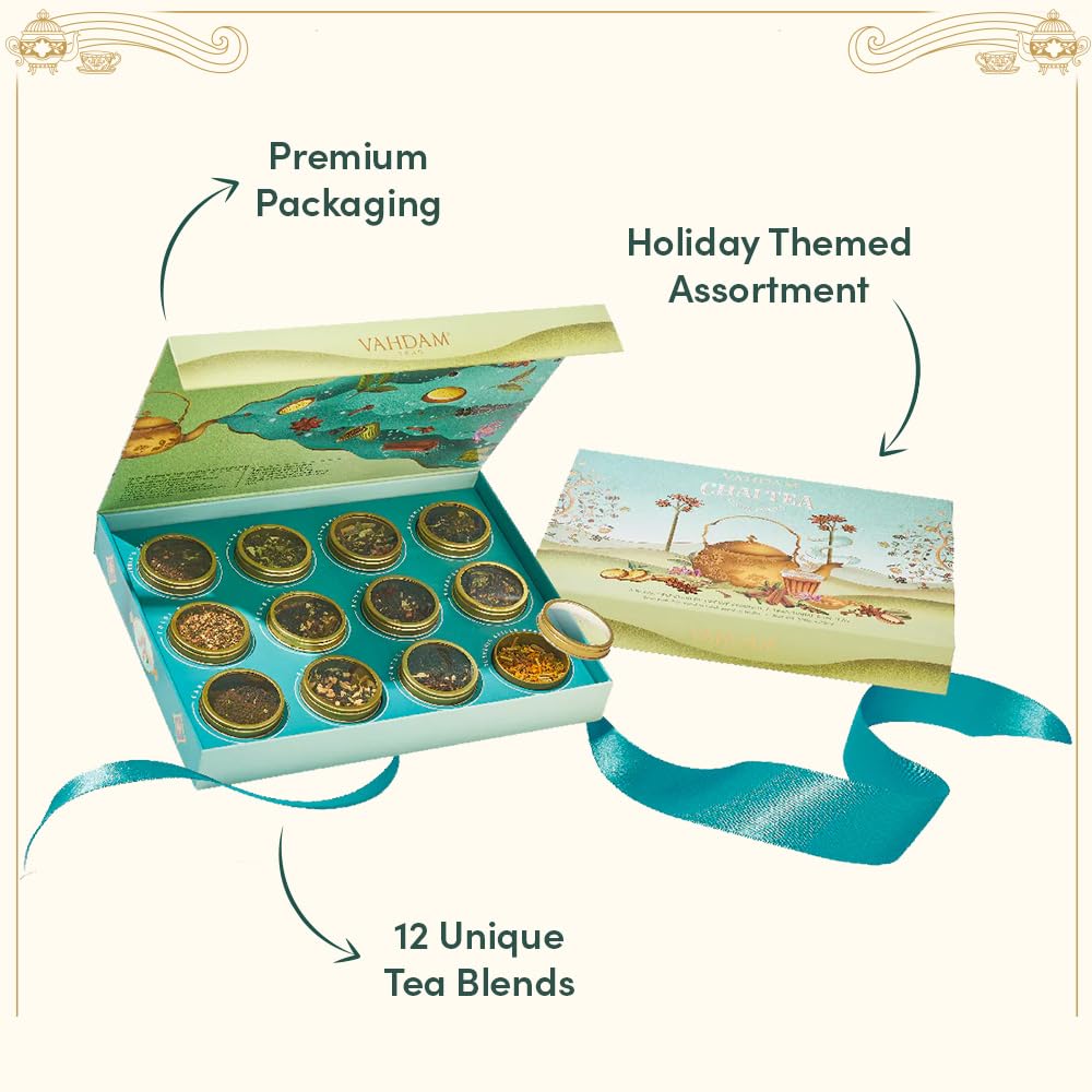 Chai Tea Assortment Gift Set, 12 Teas