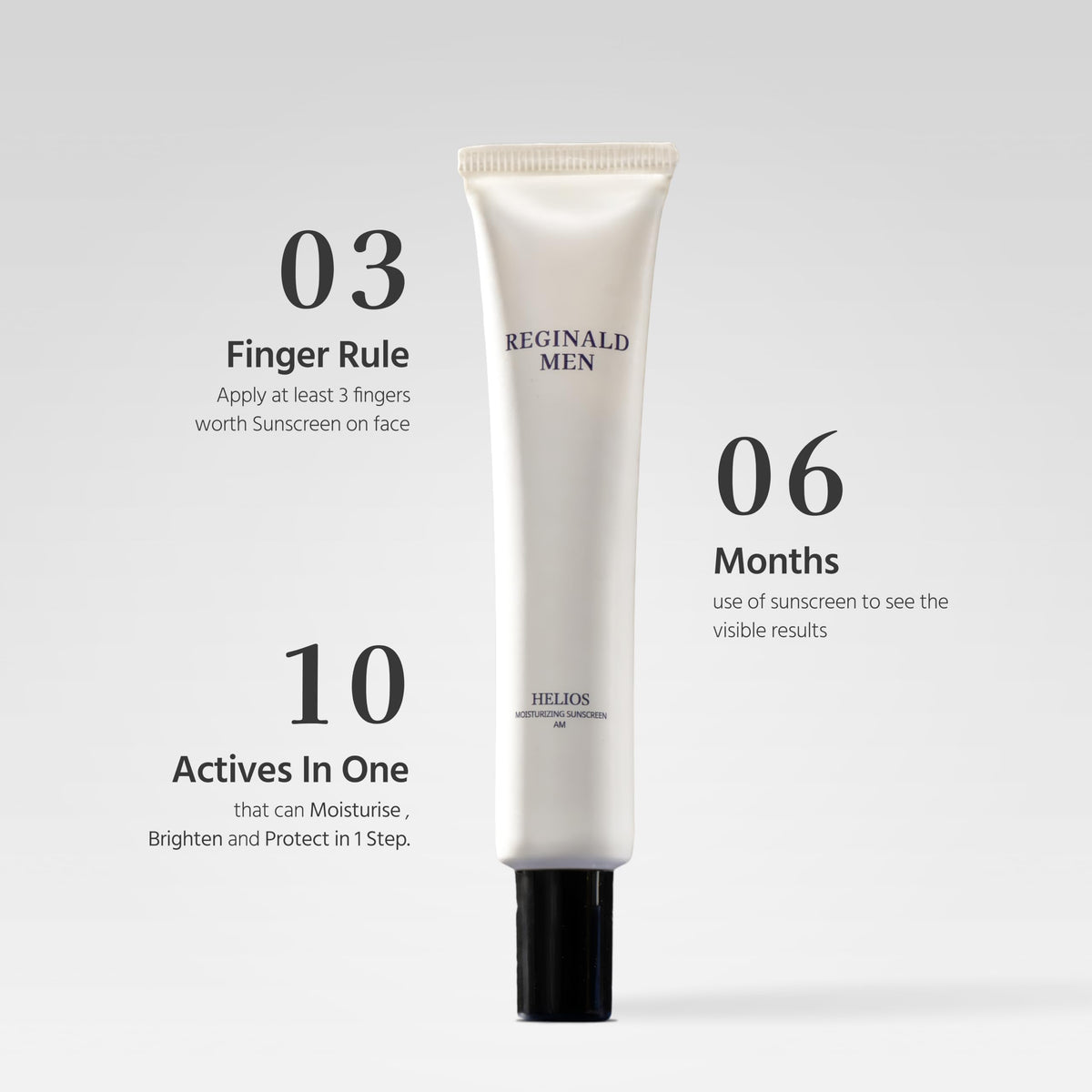 Reginald Men Sunscreen SPF 50 PA++++ Brightening & Moisturising
