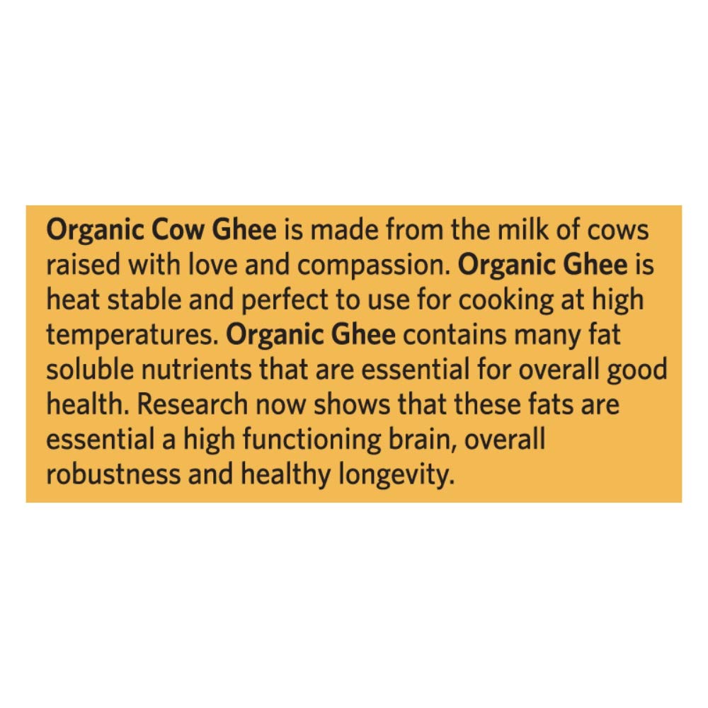 Organic India Organic Cow Ghee 500 ml Bottle | 100% Gir Cow Ghee | Vedic Bilona Method | Grassfed, Cultured, Premium & Traditional Ghee | Immunity Booster - Swadesiicart