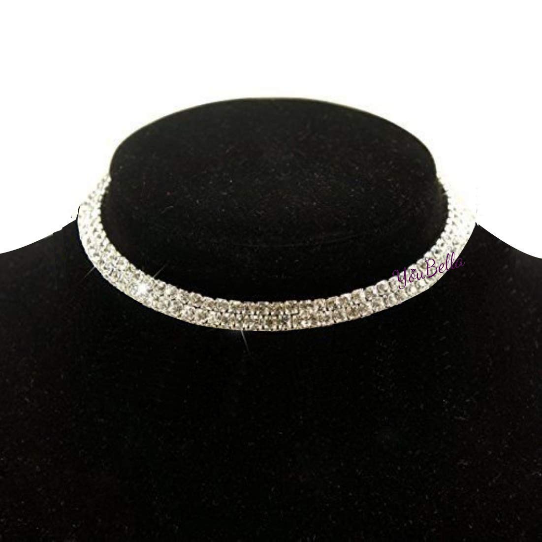 Silver-Toned Alloy Double Line Silver Choker Necklace - The Pari | Swadesiicart