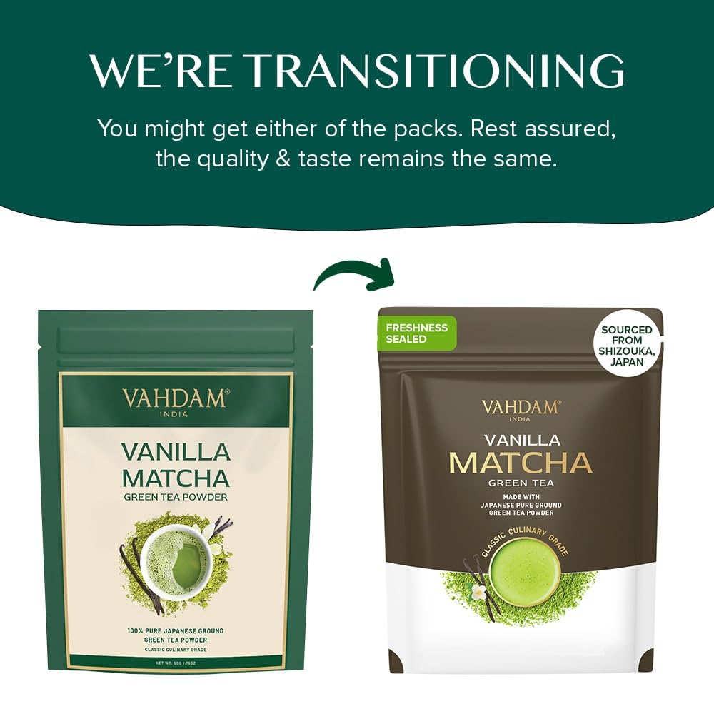 Vanilla Matcha Green Tea Powder, 3.53 oz