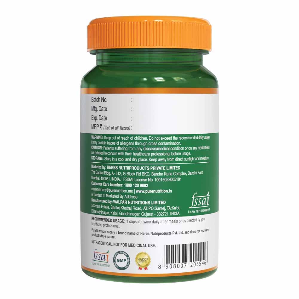 Pure Nutrition Cranberry & Amla Extract Veg Capsules - Swadesiicart