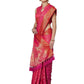 Akhilam Women's Jacquard Kanjivaram Silk Saree With Unstitched Blouse