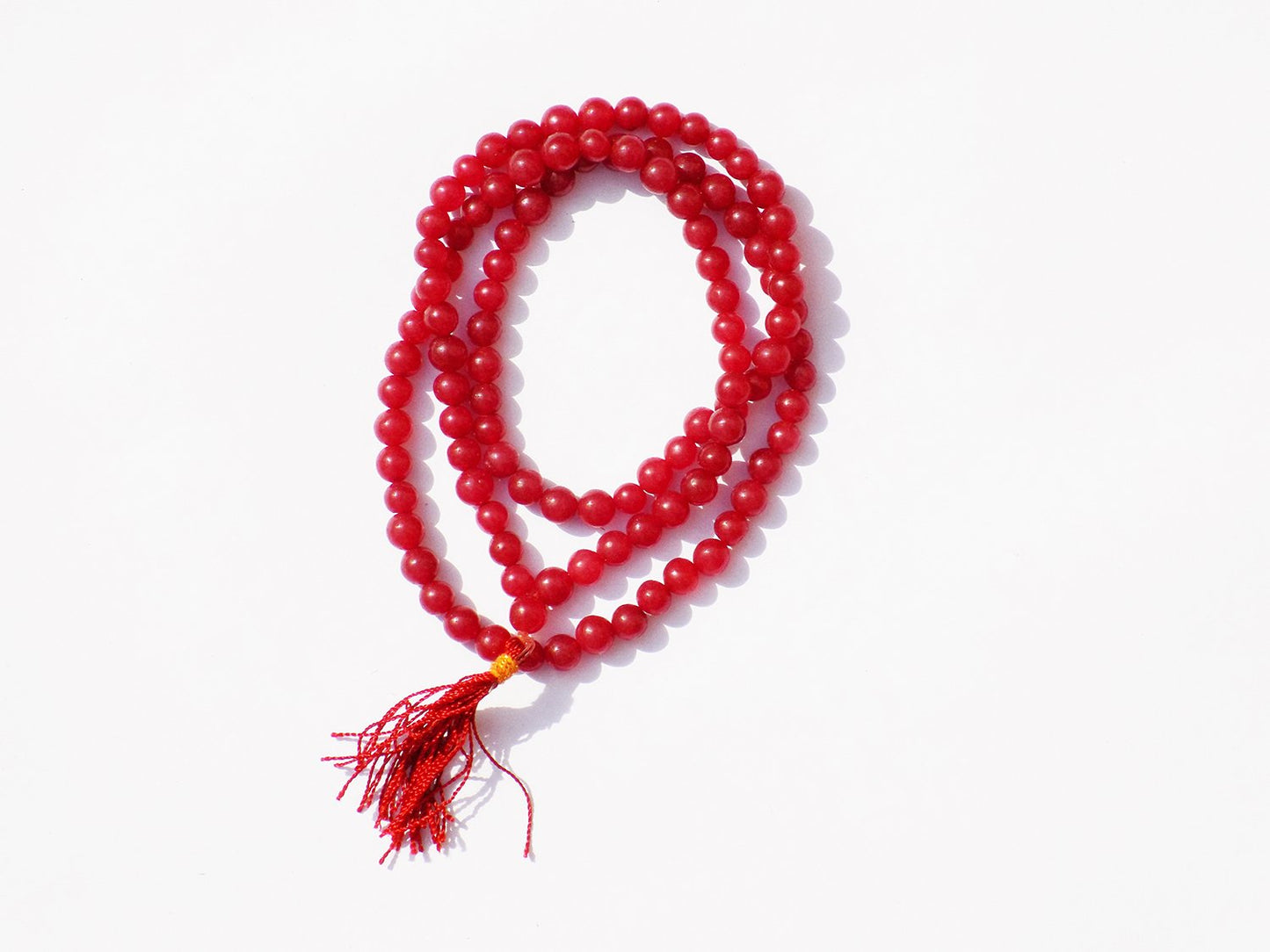 Kannssky Red Hakik (Agate) Mala - Hindu Buddhist Prayer Beads | Swadesiicart