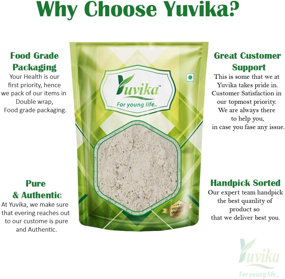 Yuvika Beej Kaunch Kala Powder (Without Peel) - Mucuna Pruriens - Black Kaunch Seeds Powder | Cowhage | Swadesiicart