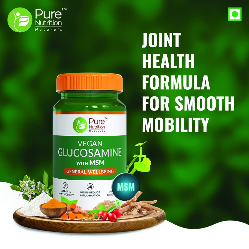 Pure Nutrition Vegan Glucosamine with MSM Veg Tablets - Swadesiicart