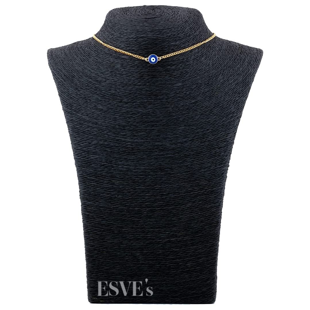 Gold-Toned Alloy Evil Pendant Necklace - The Pari | Swadesiicart