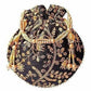 Ethnic Clutch Silk Potli Batwa Pouch Bag with Metal Bead work Gift - Swadesiicart