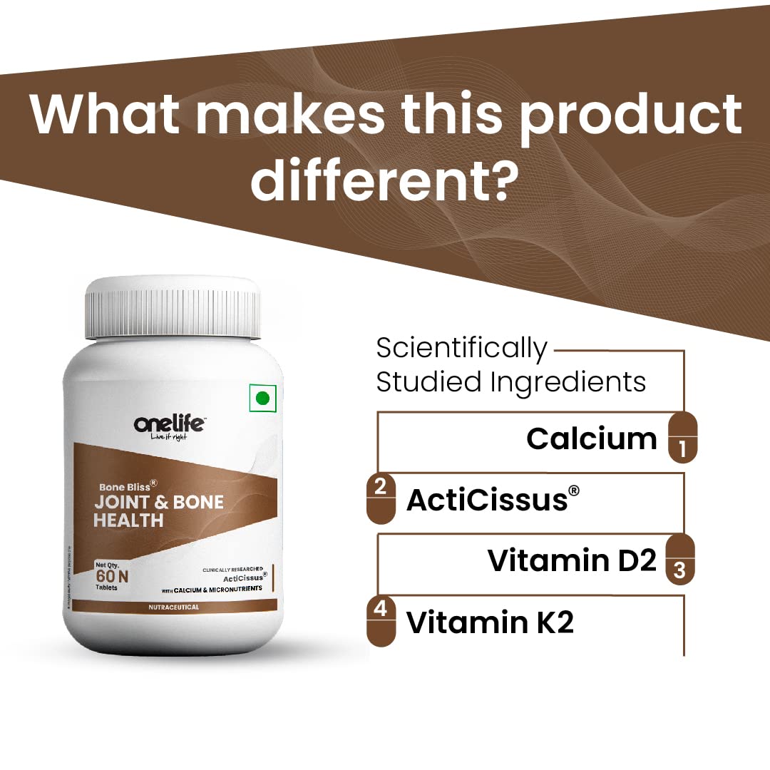 Onelife Bone Bliss Calcium Tablets - Swadesiicart