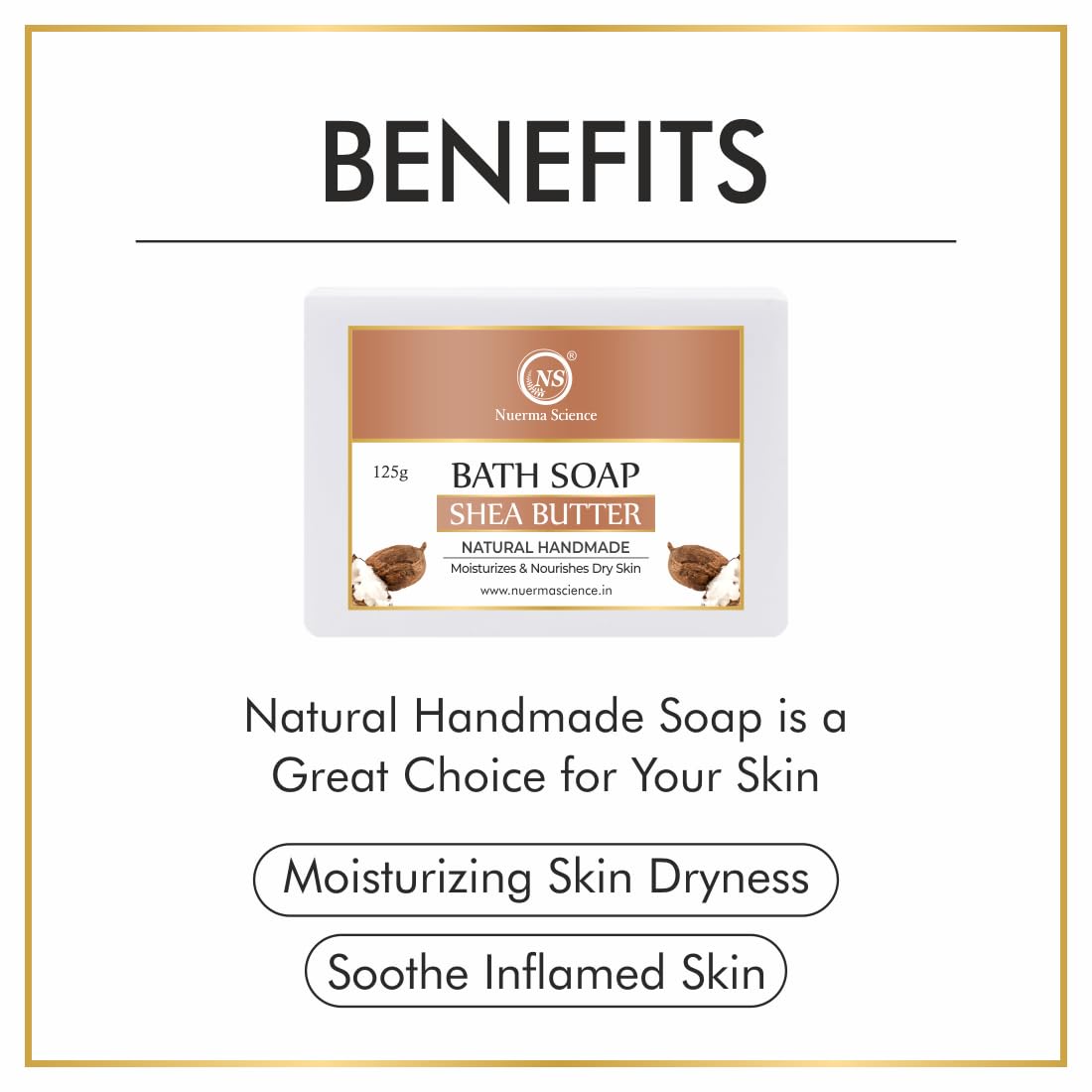 Nuerma Science Shea Butter Bath Soap | Luxurious Hydration & Nourishment | Swadesiicart