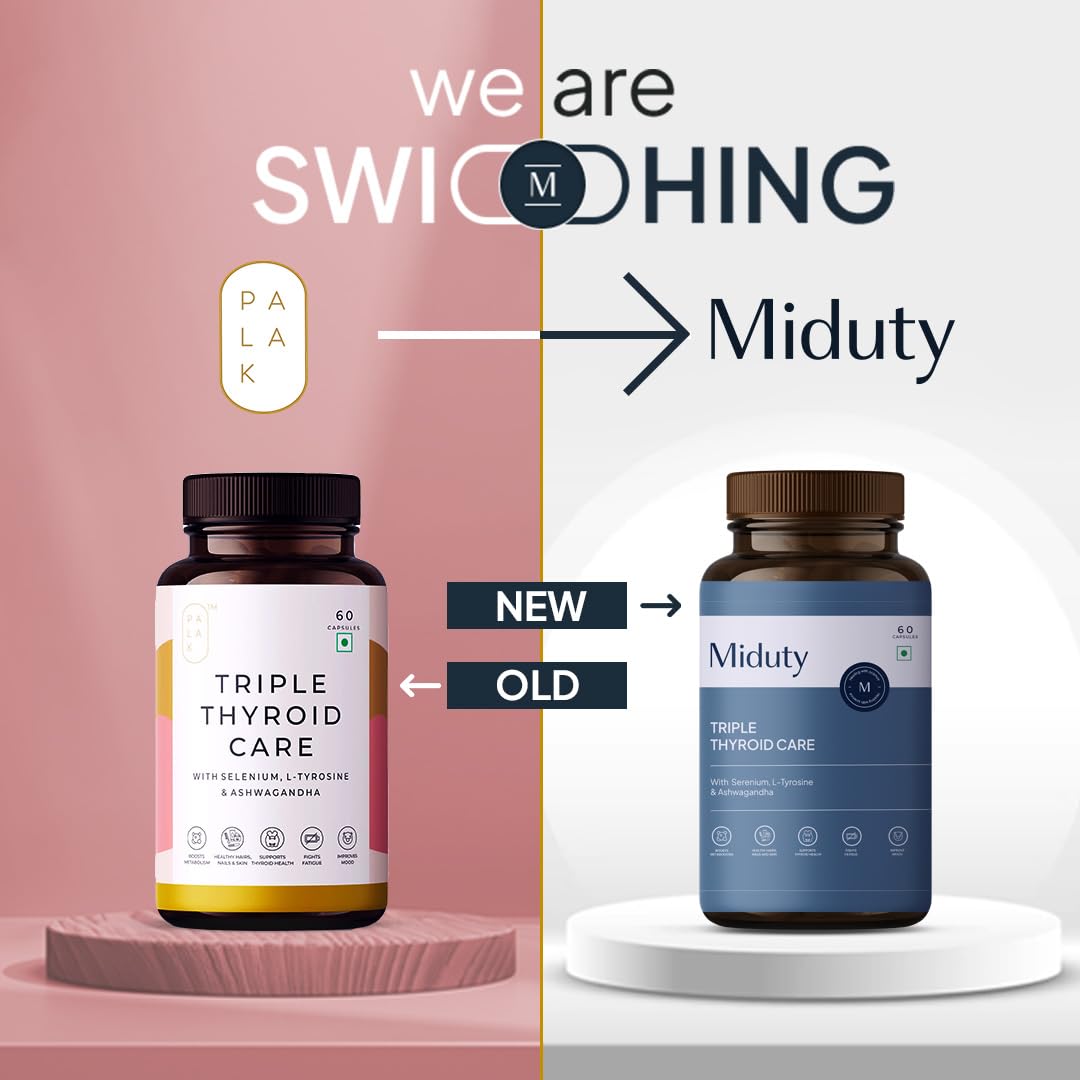 Miduty by Palak Notes Triple Thyroid Care Capsules - Swadesiicart