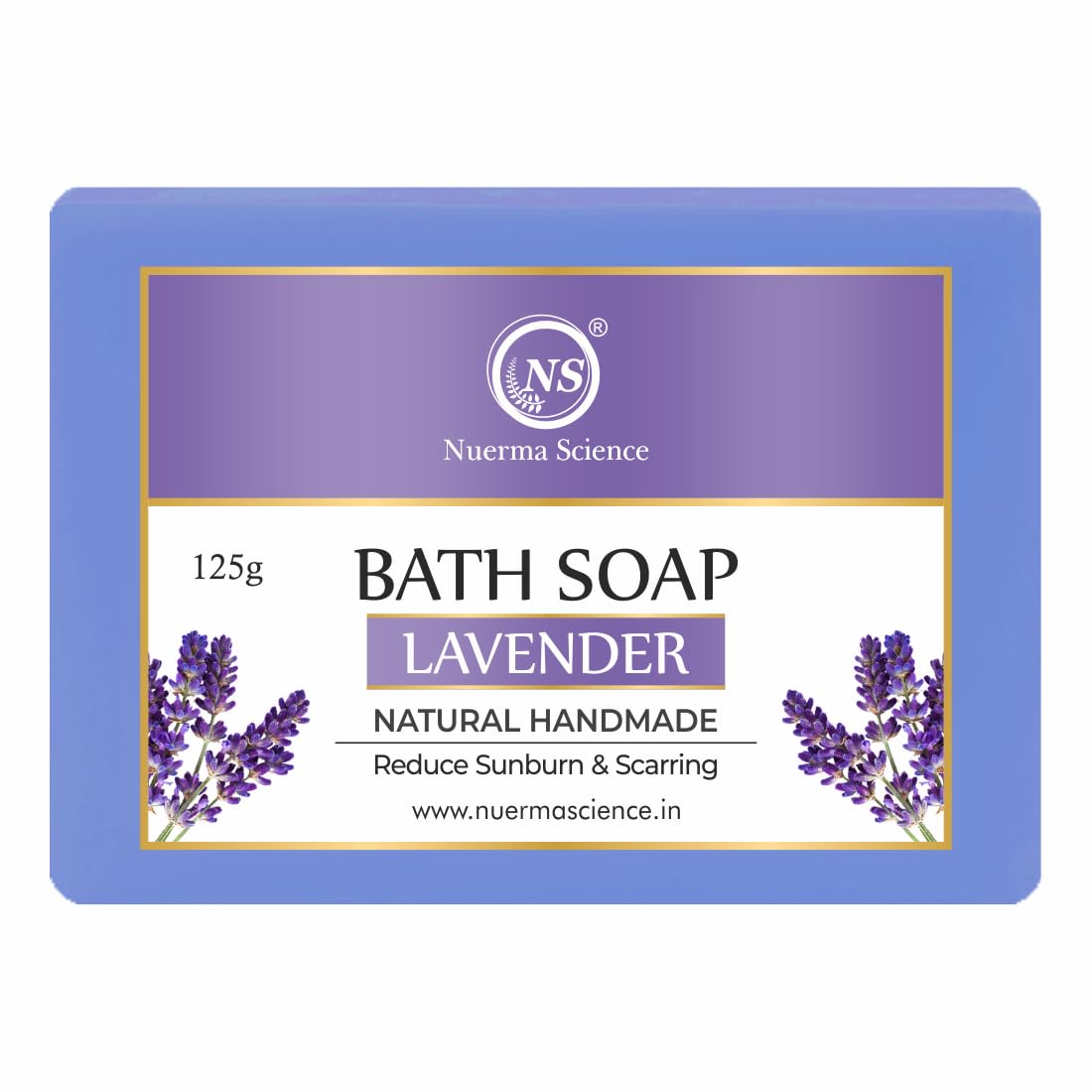 Nuerma Science Lavender Bath Soap | reduce sunburn & scarring | Swadesiicart
