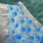 Powder Blue And Dark Blue Coloured Floral Print Semi Chanderi Saree By Gayathri Reddy Designer Studio | Swadesiicart