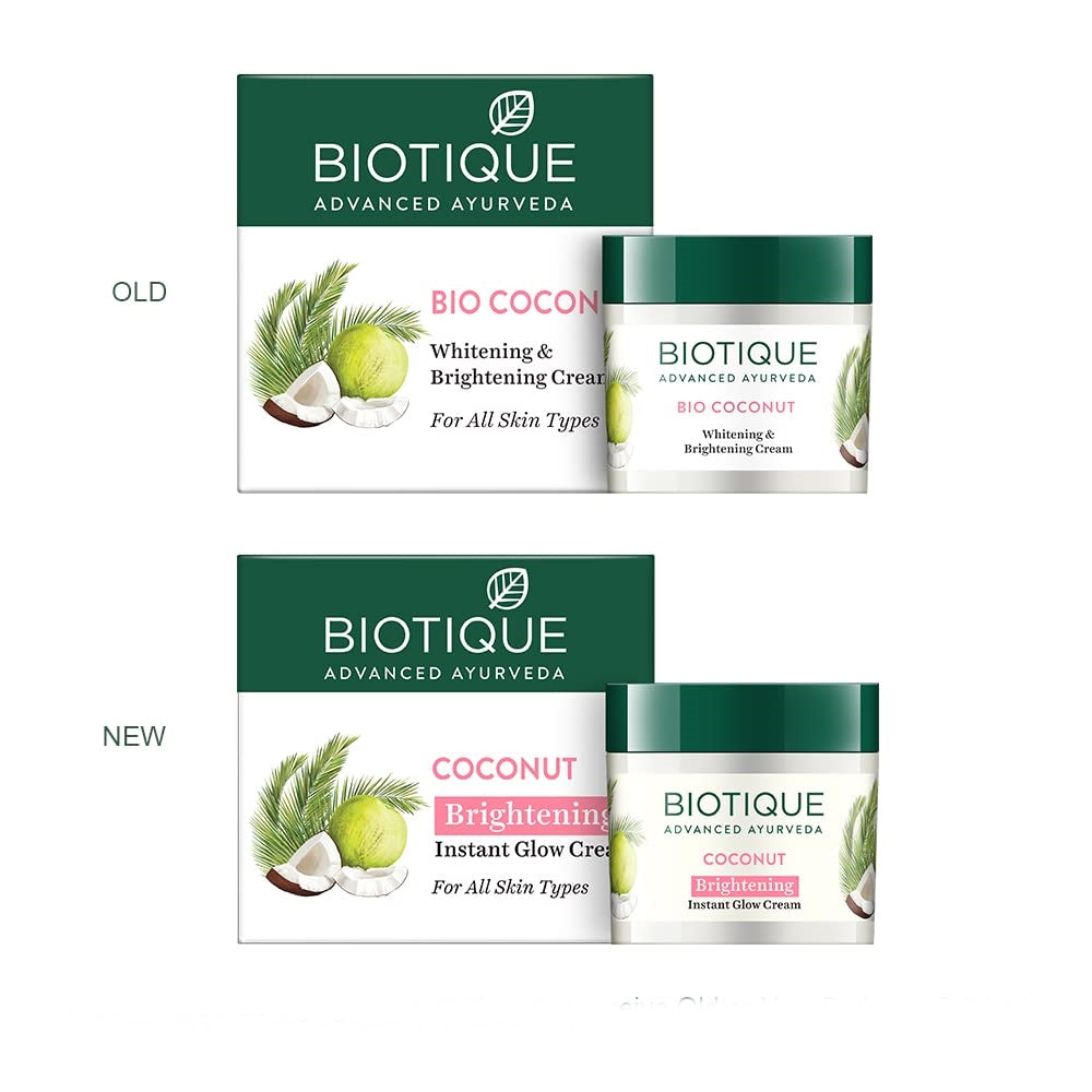 Biotique Advanced Ayurveda Bio Coconut Whitening & Brightening Cream | Swadesiicart