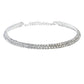 Silver-Toned Alloy Double Line Silver Choker Necklace - The Pari | Swadesiicart