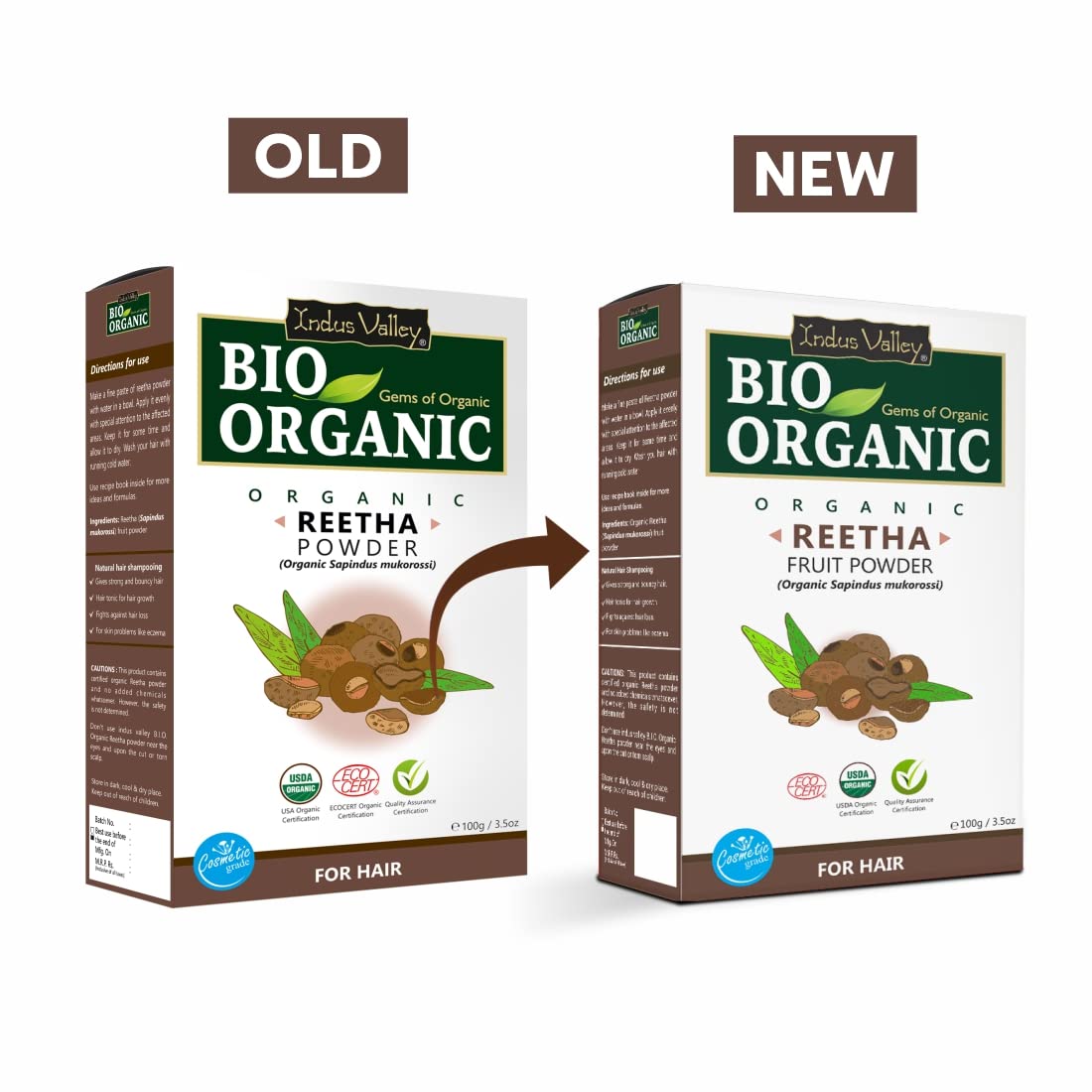 Indus Valley Bio Organic Reetha Powder - Swadesiicart