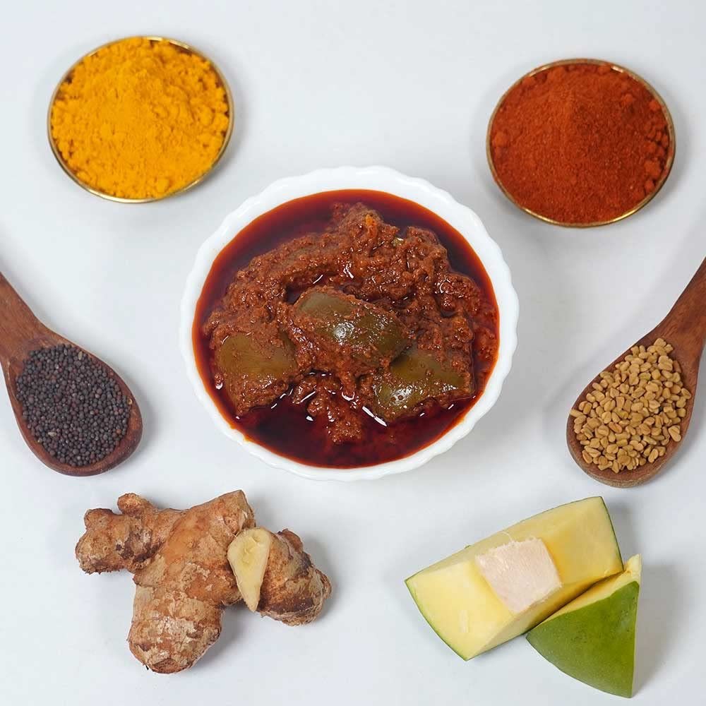 Madhura Pickles Avakaya Ginger Garlic Pickle - Swadesiicart