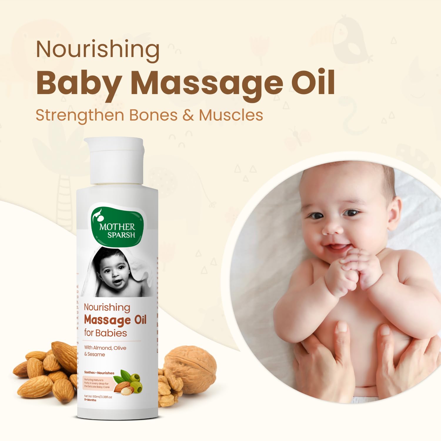 Mother Sparsh Gift Set for Babies, Combo of 5 Baby Skin Care Essentials (Sunshine Box) - Swadesiicart