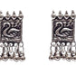 Silver-Plated Alloy Oxidised Silver Geometric Necklace - The Pari | Swadesiicart