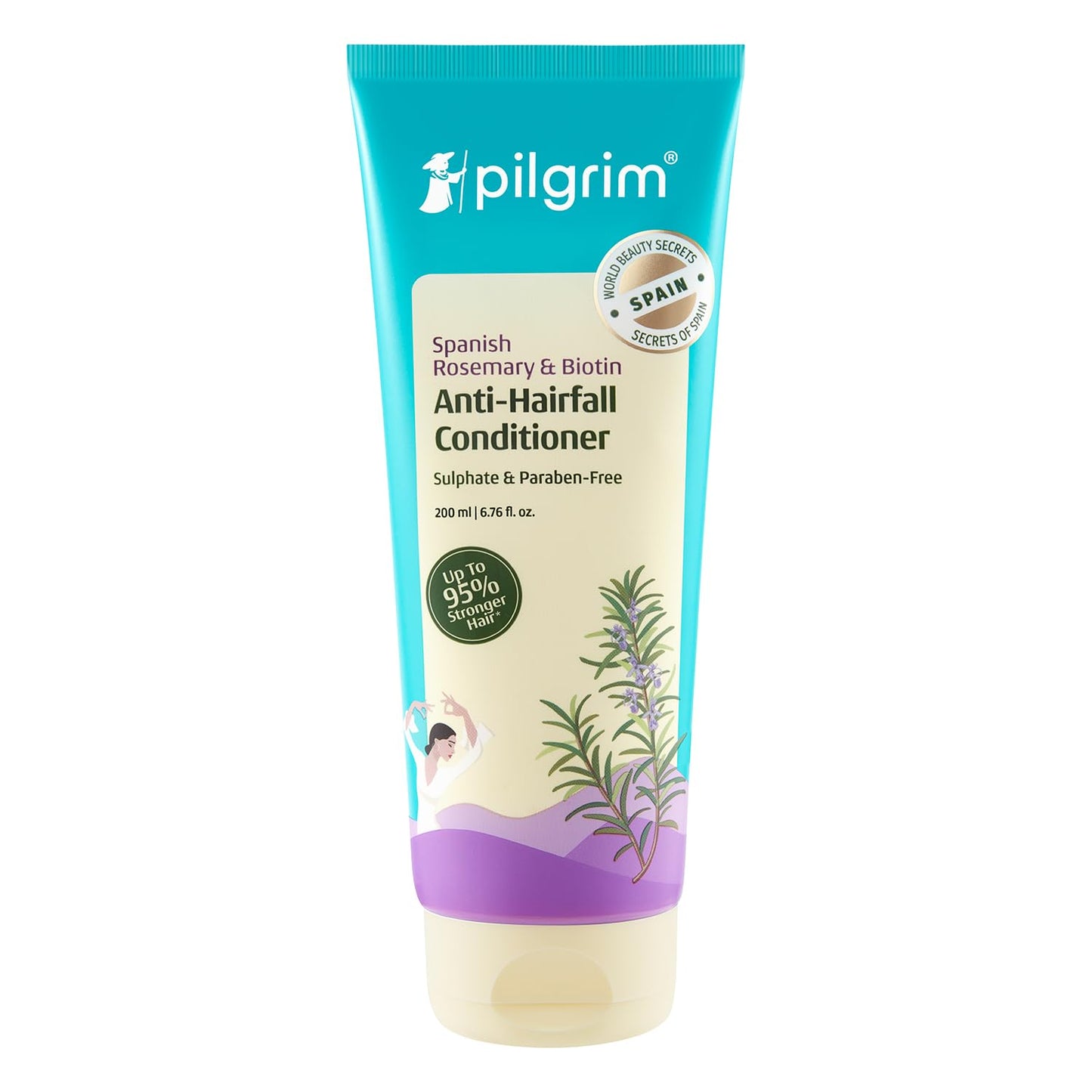 Pilgrim Spanish Rosemary & Biotin Anti Hairfall Conditioner For Reducing Hair Loss & Breakage - Swadesiicart