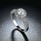 Crystal Royal Queen Sterling Silver Plated Ring | Swadesiicart