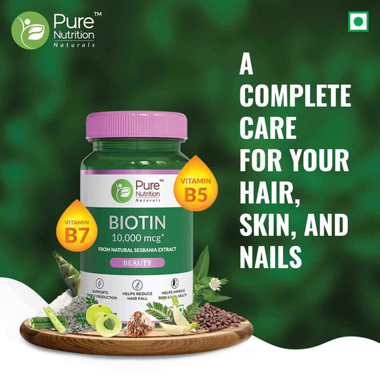 Pure Nutrition Biotin Plus Tablets - Swadesiicart