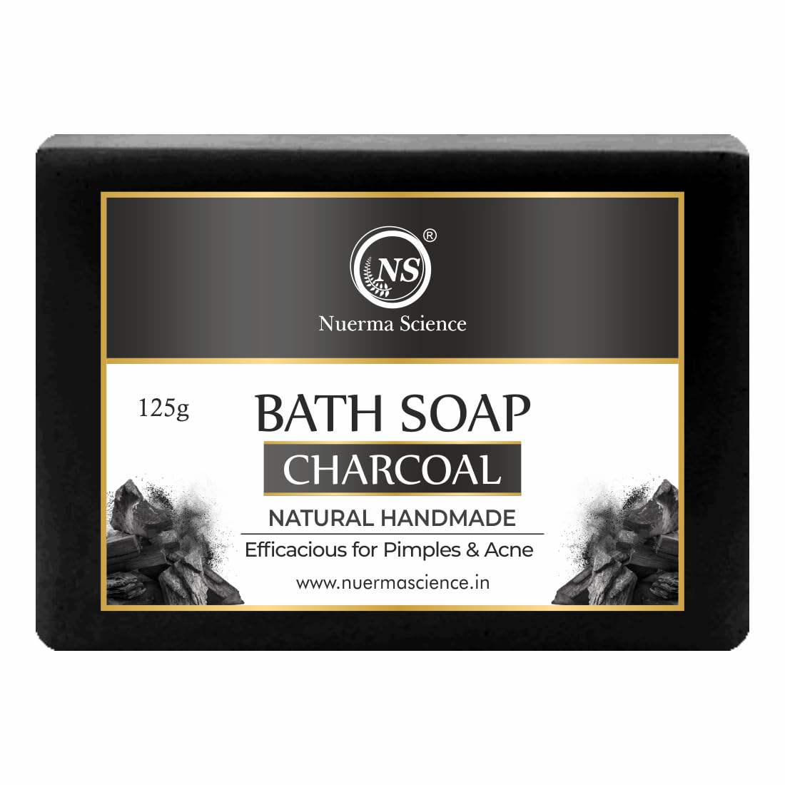 Nuerma Science Charcoal Bath Soap | Efficacious for Pimples & Acne | Swadesiicart