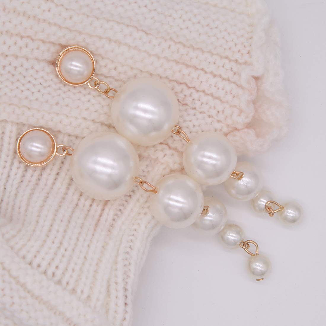 Gold-Polished Alloy Pearl Droplets Earrings - The Pari - Swadesiicart