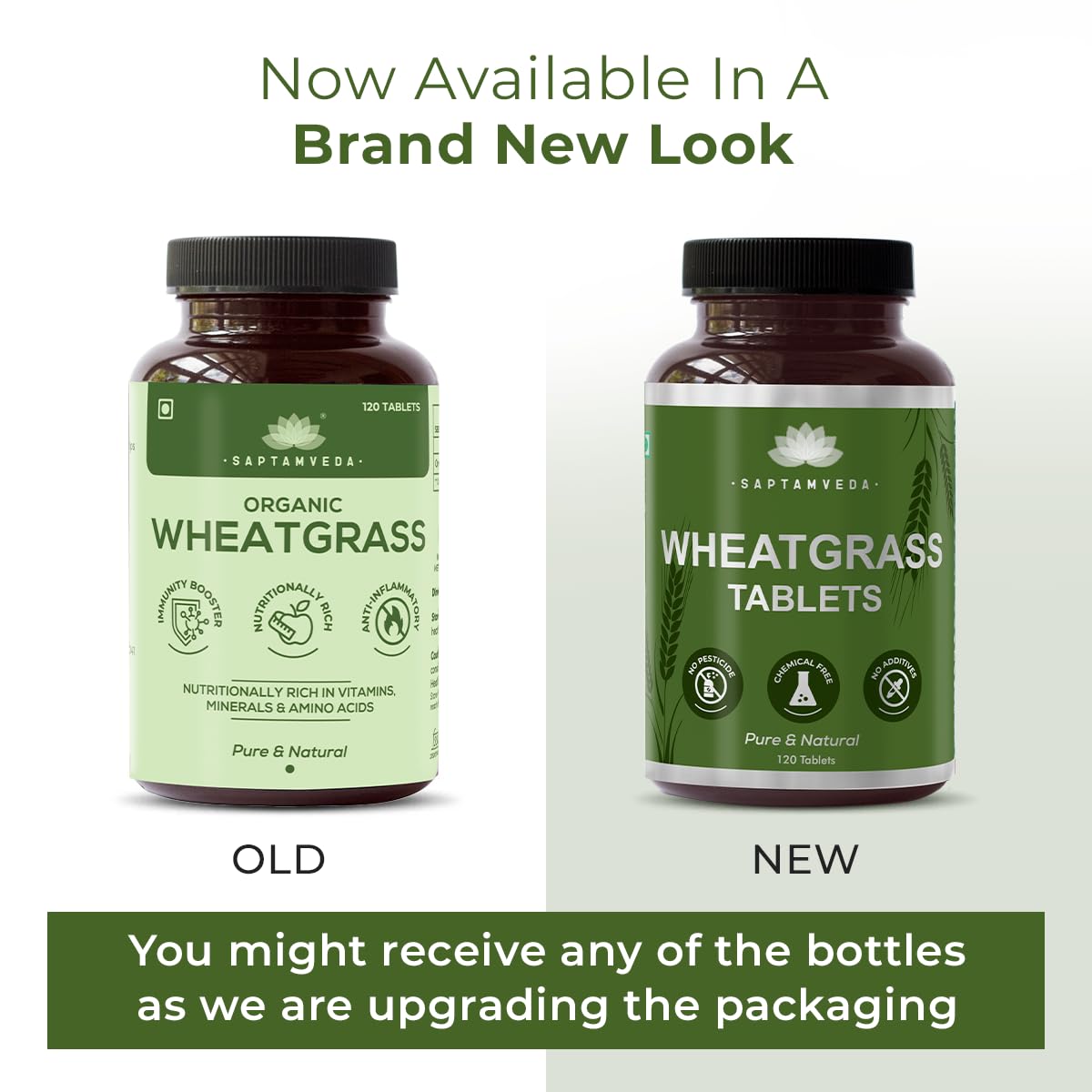 Saptamveda Organic Wheat Grass Tablets - Swadesiicart