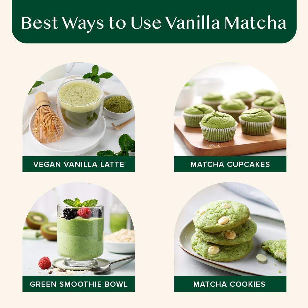Vanilla Matcha Green Tea Powder, 3.53 oz