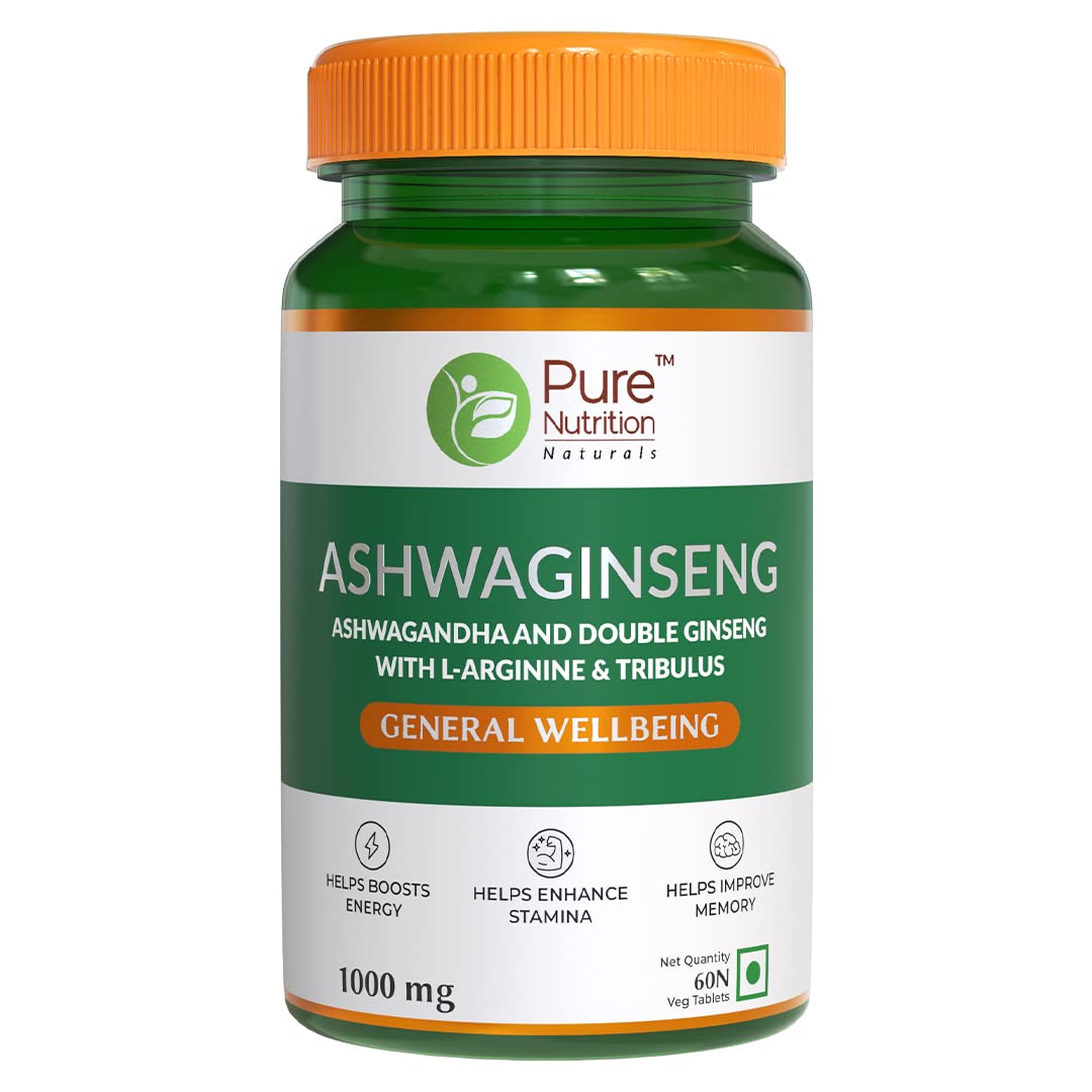 Pure Nutrition Ashwaginseng Veg Tablets - Swadesiicart
