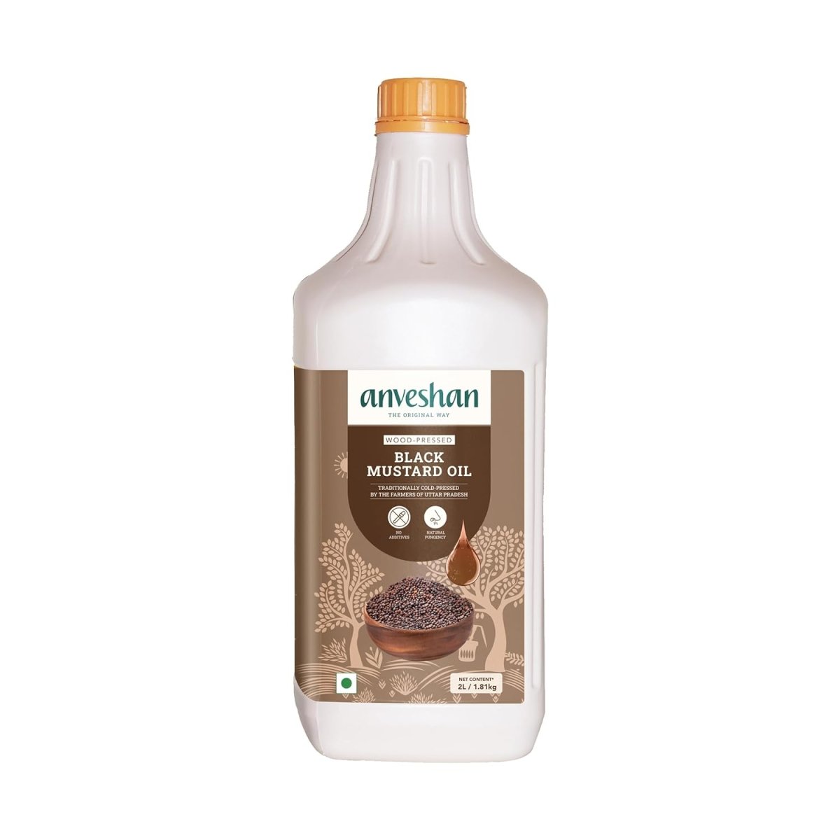 Anveshan Wood Pressed Black Mustard Oil - Swadesiicart