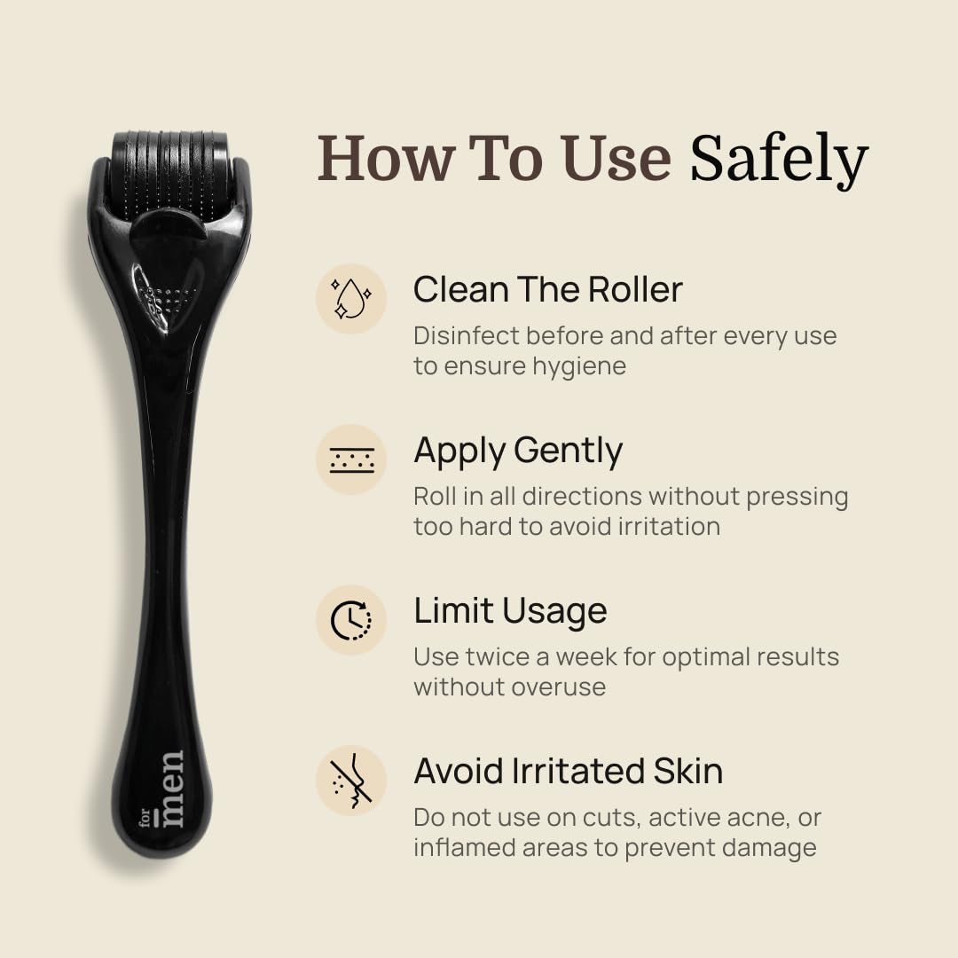 ForMen Derma Roller for Hair Growth For Scalp, Beard - Swadesiicart