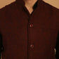 Even Apparels Pure Wool Nehru Jacket - Maroon | Swadesiicart
