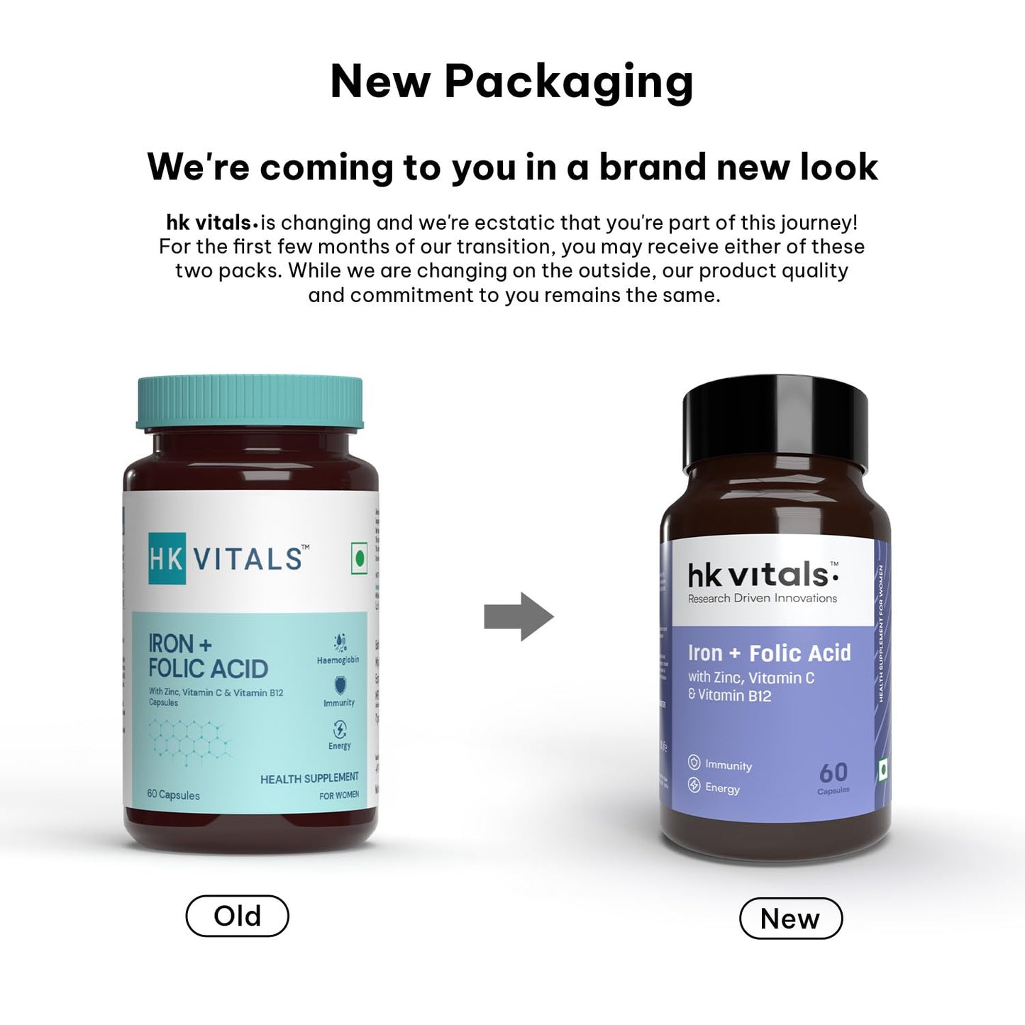 HK Vitals Iron and Folic Acid Capsules - Swadesiicart
