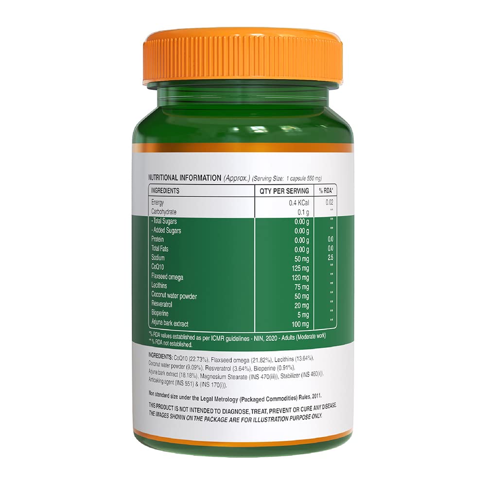 Pure Nutrition Bio Coenzyme Q10 125 mg Veg Capsules | Swadesiicart