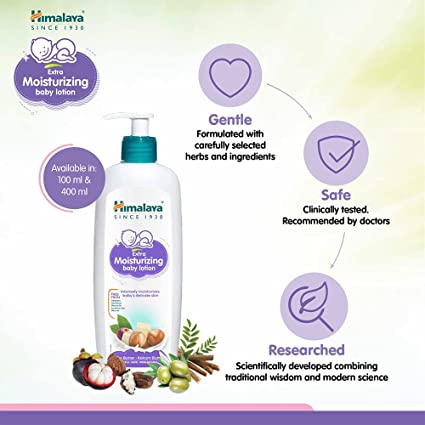 Himalaya Extra Moisturizing Baby Lotion | Deep Hydration Lotion for Dry Baby Skin - Swadesiicart