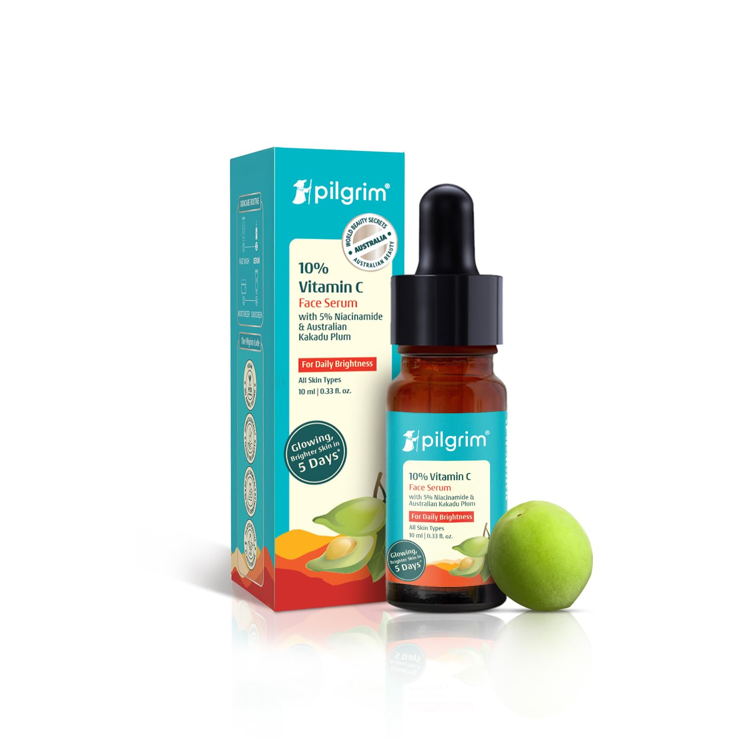Pilgrim 10% Vitamin C Face Serum For Daily Brightness 5% Niacinamide - Swadesiicart