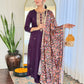 The52 Women's Rayon Embroidery work Straight Kurta with Pant and Dupatta Set - Swadesiicart