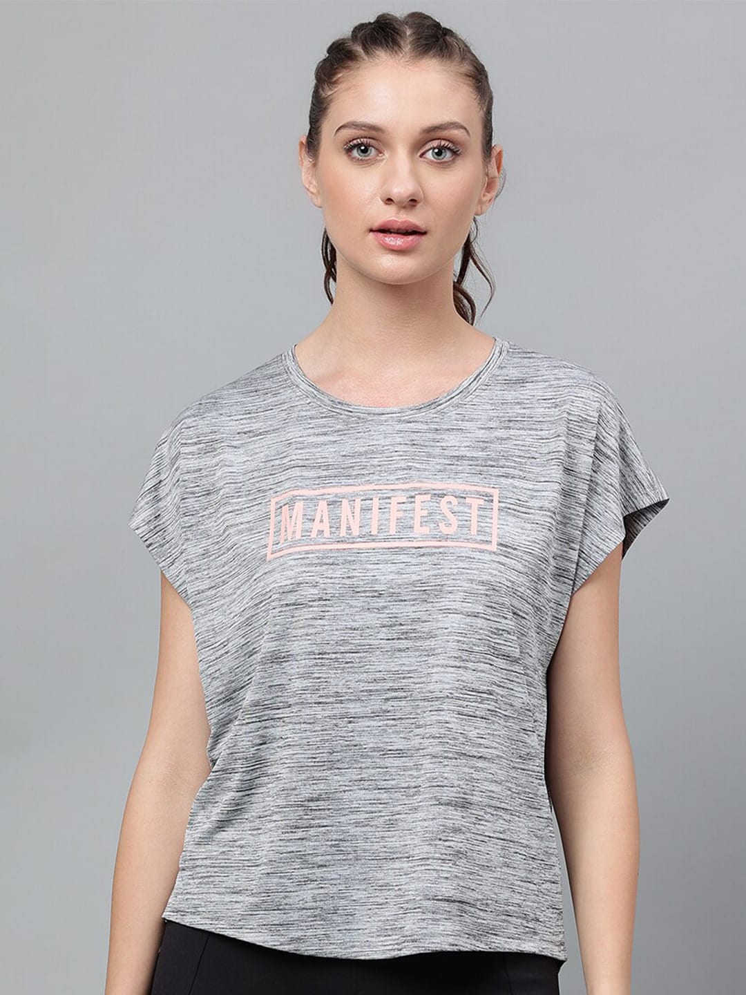 MKH Typography Printed Extended Sleeves Dri-FIT Relaxed Fit Sports T-shirt - Swadesiicart