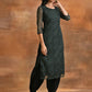 Aks Bandhani Printed Organza Anarkali Kurta