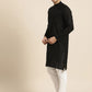 Sojanya Men Black Solid Straight Kurta | Swadesiicart