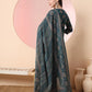 Yufta Green Pure Cotton Chikankari Straight Kurta Dupatta Pant Set | Swadesiicart