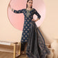 Yufta Teal Blue Pure Cotton Chikankari Straight Kurta Dupatta Pant Set | Swadesiicart