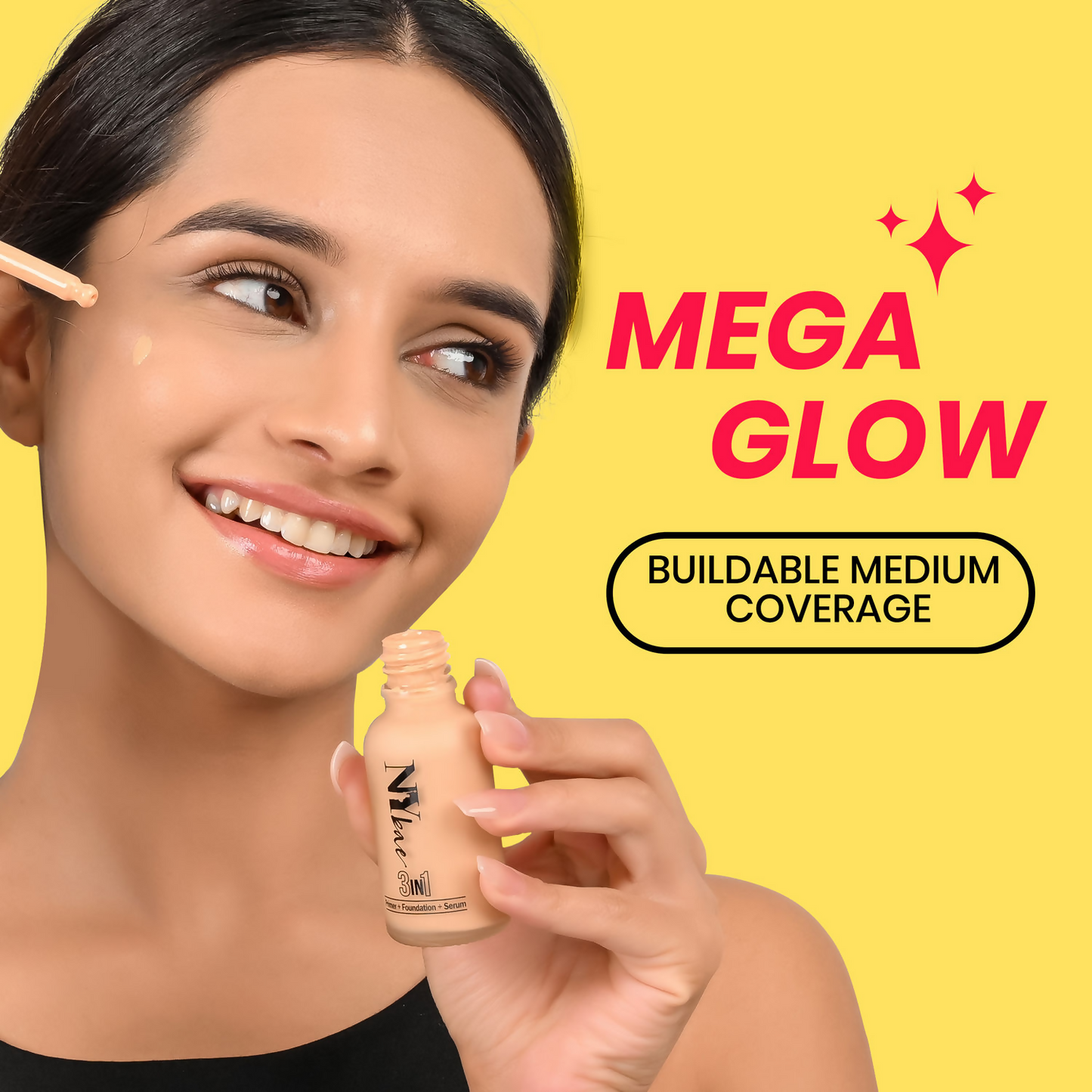 NY Bae 3 in 1 Serum Foundation with Primer Warm Milk 09 - Swadesiicart