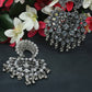 Mominos Fashion Johar Kamal Silver Color Base With Kundan Earrings - Mominos Fashion