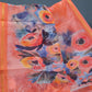 Shades of Tomato Pink Floral Print Semi Chanderi Saree By Gayathri Reddy Designer Studio | Swadesiicart